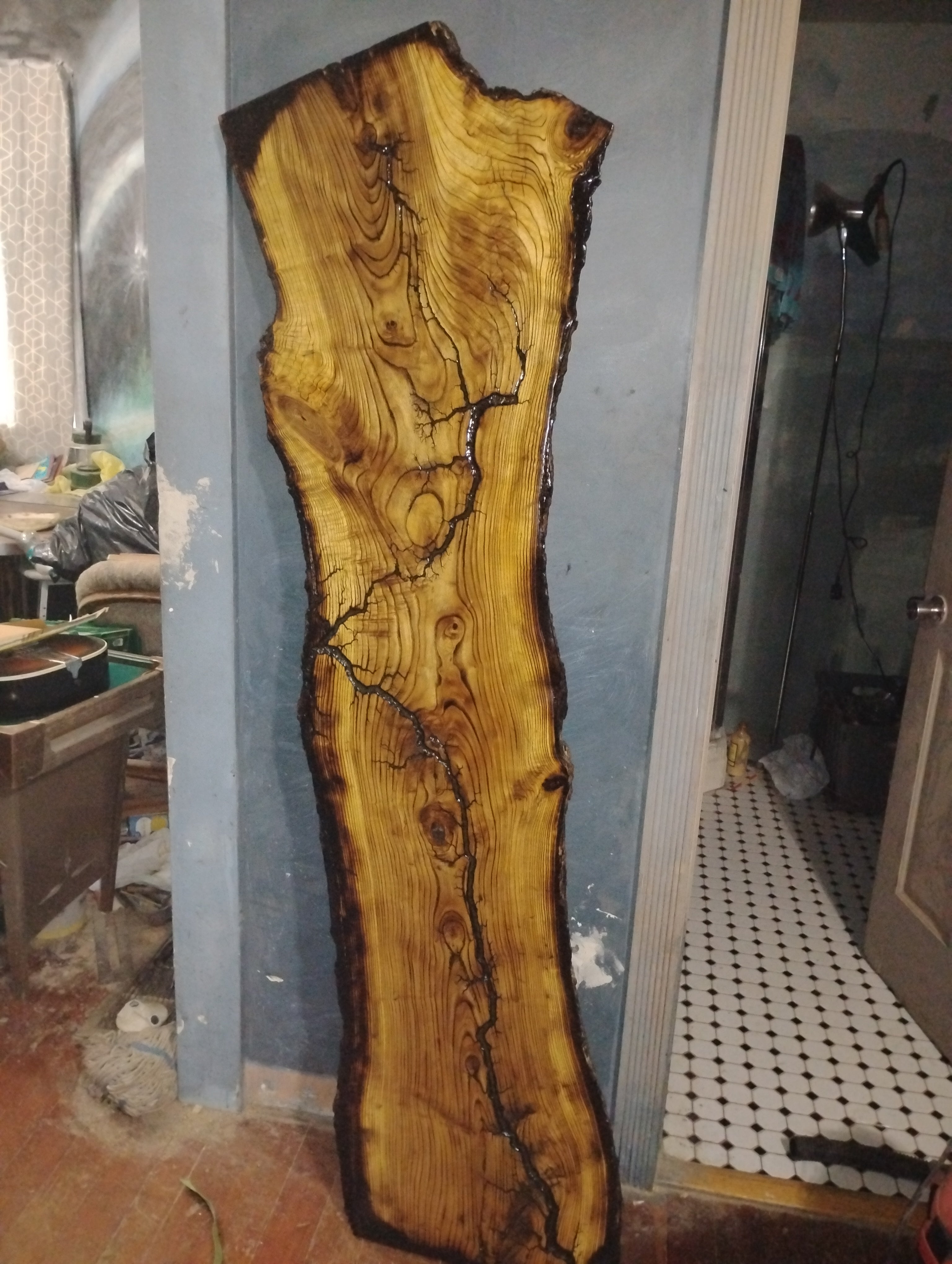Live edge bar top